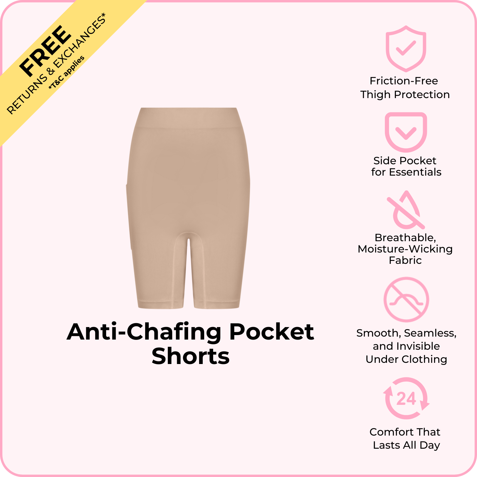 Anti-Chafing Pocket Shorts