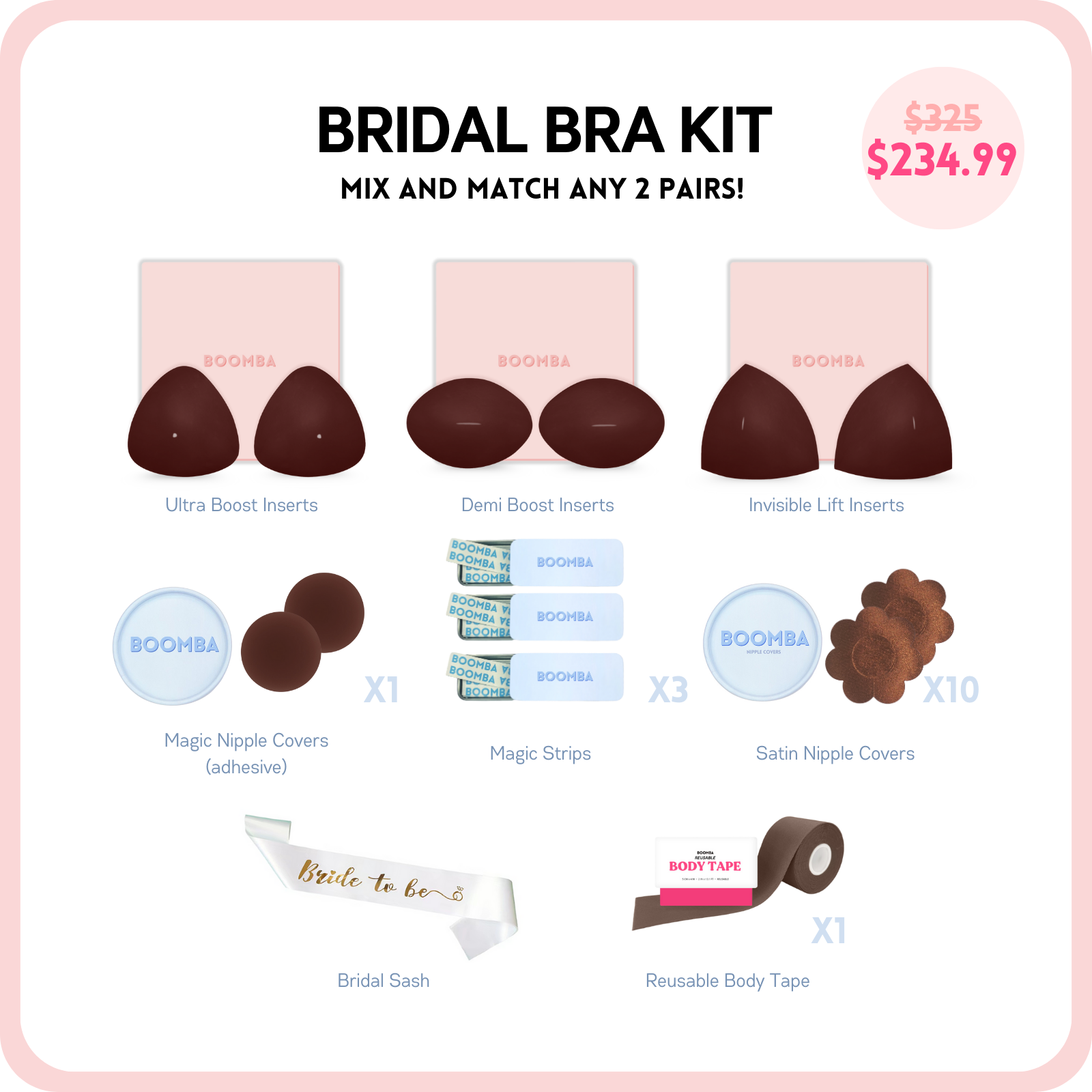 Bridal Bra Kit (Cocoa)